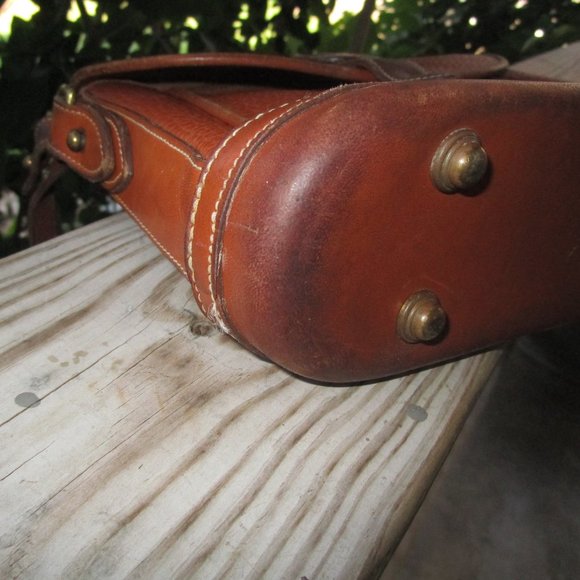 Vintage Dooney & Bourke Burnt Orange All Weather Leather Bag USA - Picture 9 of 14